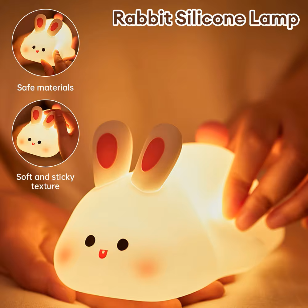Bunny Squishy Lamp – Soft LED Night Light | Order-Oasis