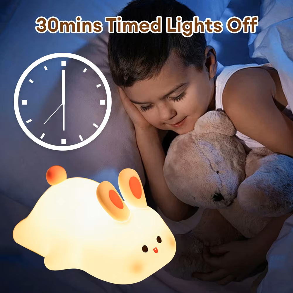 Bunny Squishy Lamp – Soft LED Night Light | Order-Oasis