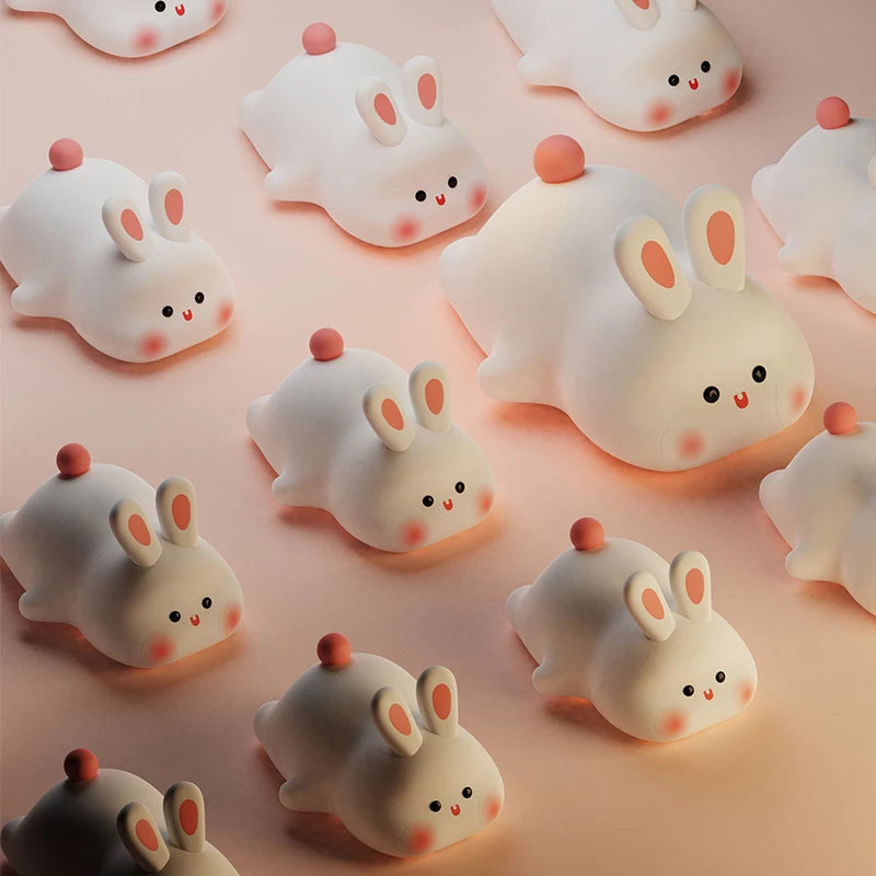 Bunny Squishy Lamp – Soft LED Night Light | Order-Oasis