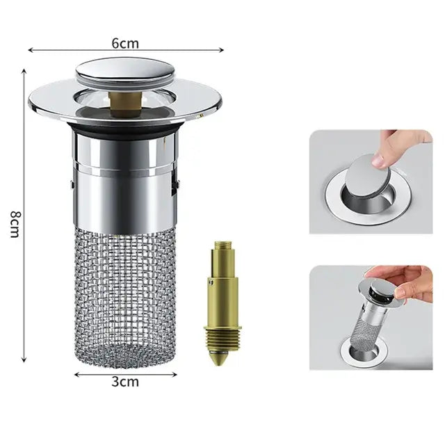 Stainless Steel Sink Drain Stopper & Filter | Order-Oasis