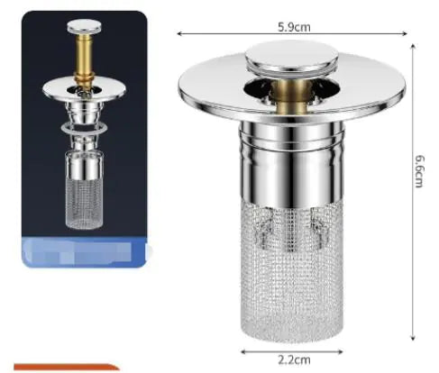 Stainless Steel Sink Drain Stopper & Filter | Order-Oasis