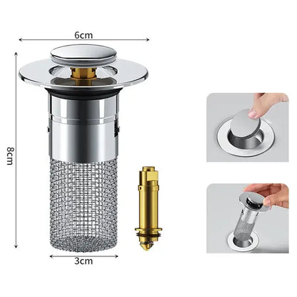 Stainless Steel Sink Drain Stopper & Filter | Order-Oasis