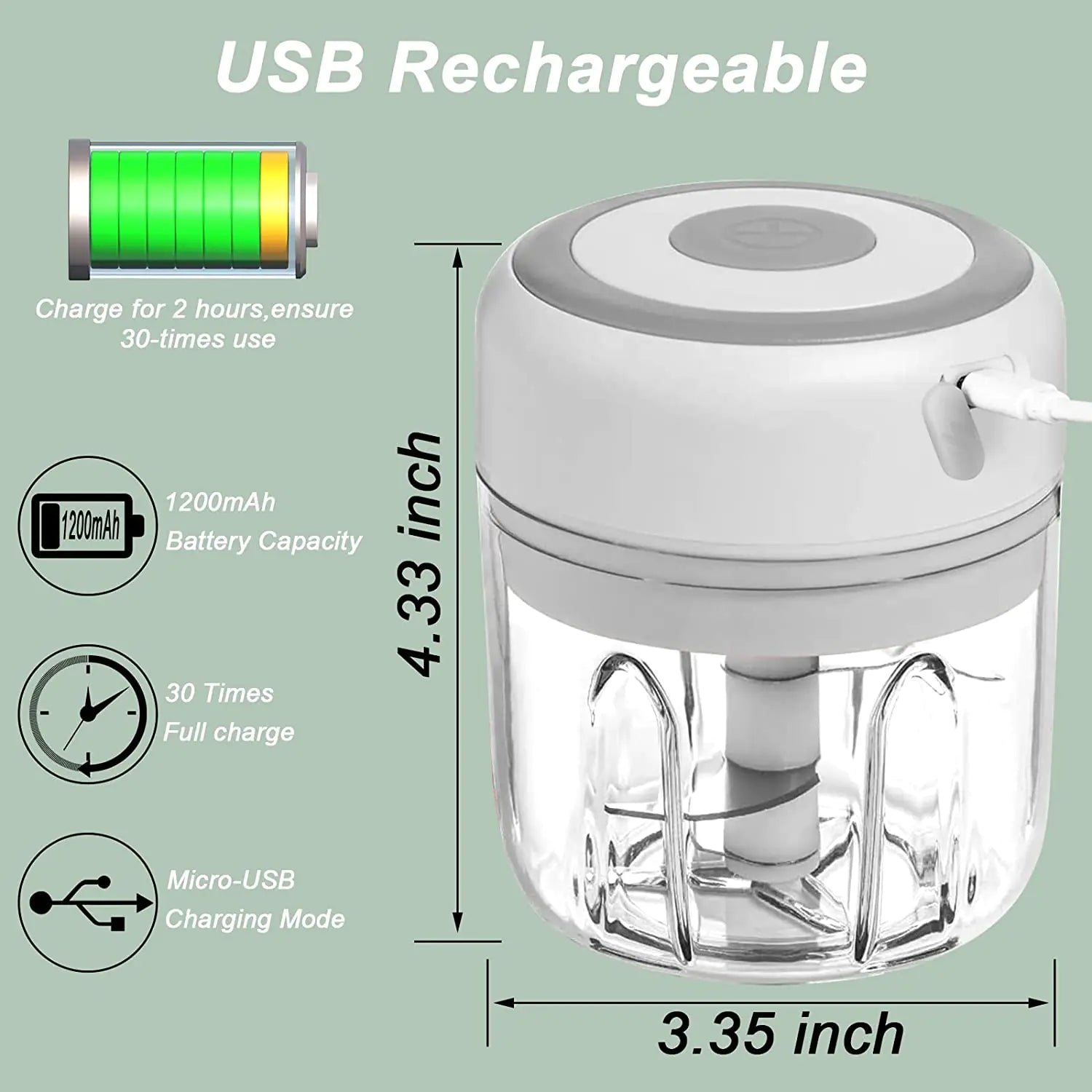 Mini Electric Chopper – Garlic Cutting | Order-Oasis 
